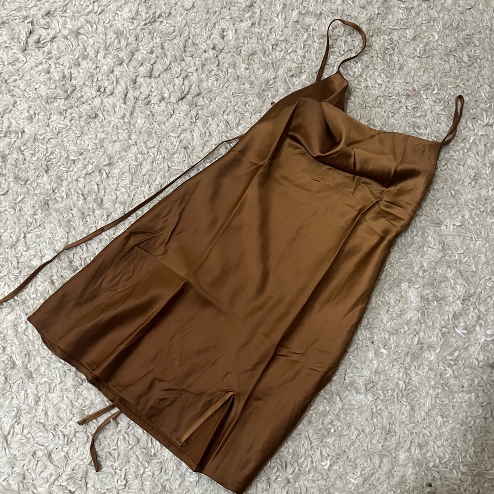 Brown slip dress